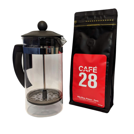 French Pack: 1/4kg de Café + 1 Prensa Francesa