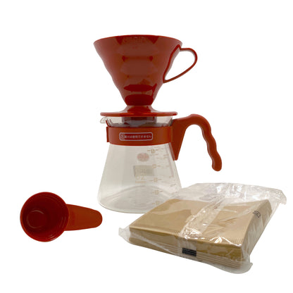 comprar V60 ROJO Kit de V60 1-4 tazas de plástico Rojo Café 28 